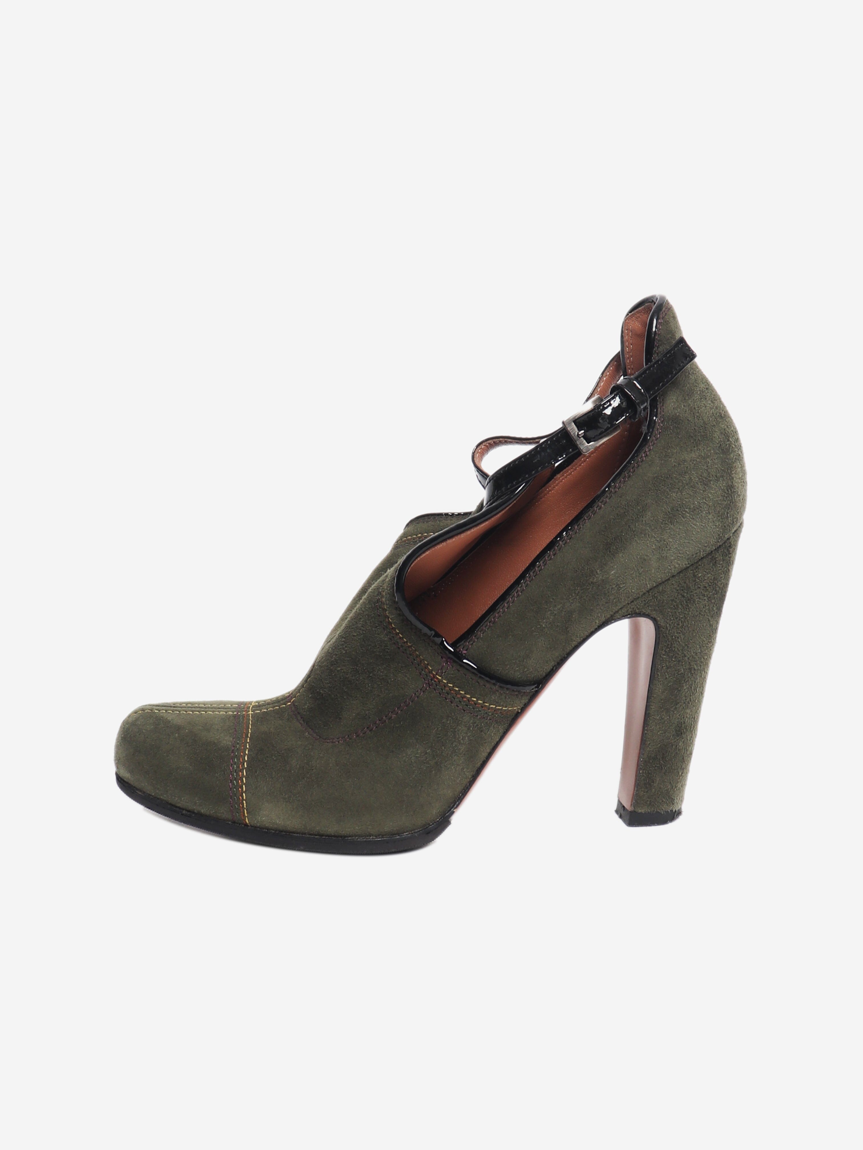 Green suede heels - size EU 35.5 (UK 2.5) Heels Alaia 