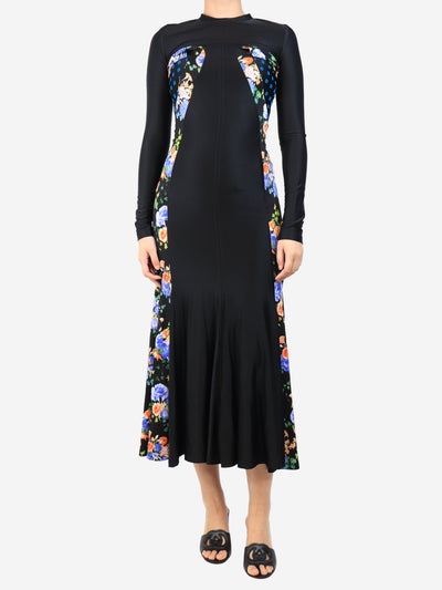 Black printed midi dress - size UK 8 Dresses Paco Rabanne 
