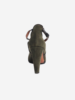 Green suede heels - size EU 35.5 (UK 2.5) Heels Alaia 