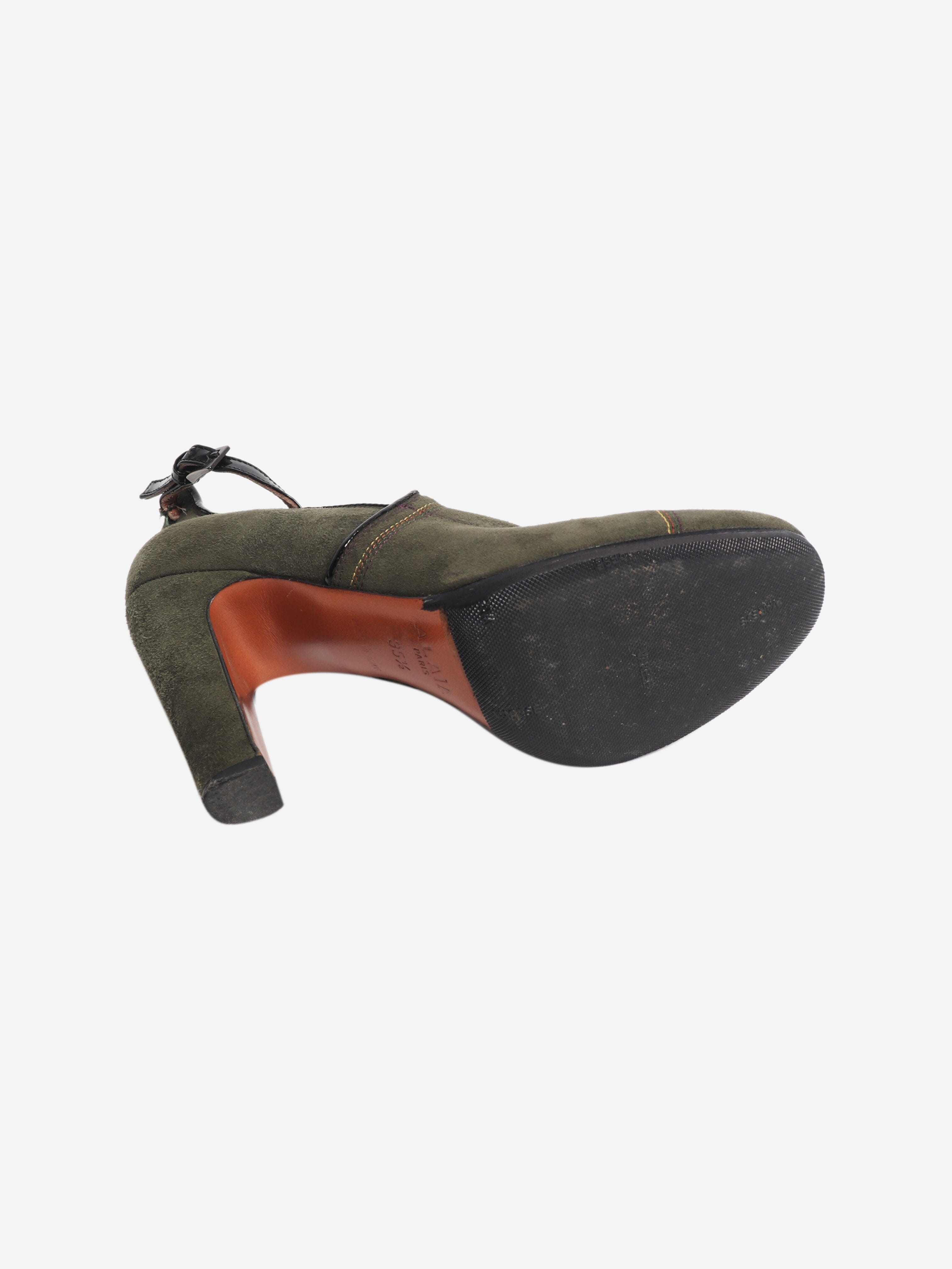 Green suede heels - size EU 35.5 (UK 2.5) Heels Alaia 