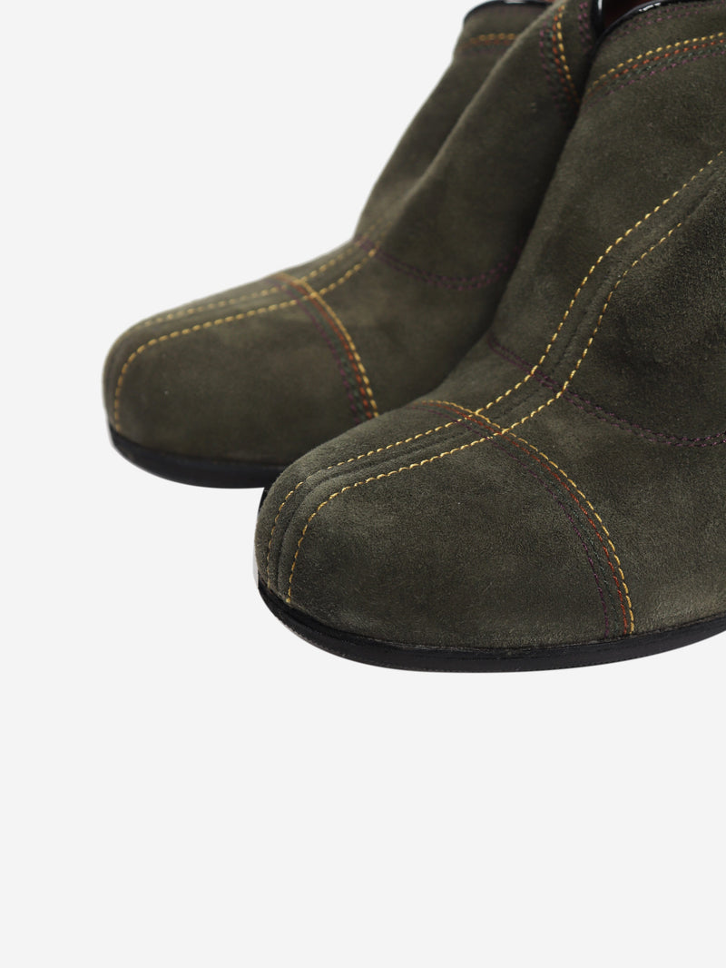 Green suede heels - size EU 35.5 (UK 2.5) Heels Alaia 