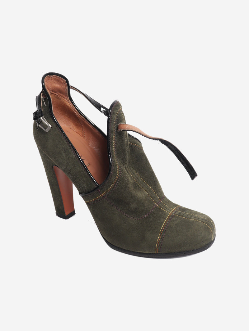 Green suede heels - size EU 35.5 (UK 2.5) Heels Alaia 