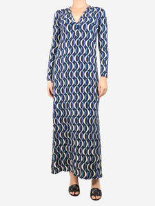 Siyu Blue printed kaftan - size UK 10
