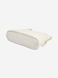 Chanel White enlarged logo shoulder bag
