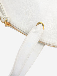 Chanel White enlarged logo shoulder bag