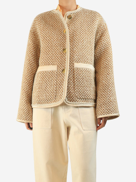 Gold tweed lurex jacket - size UK 10 product image