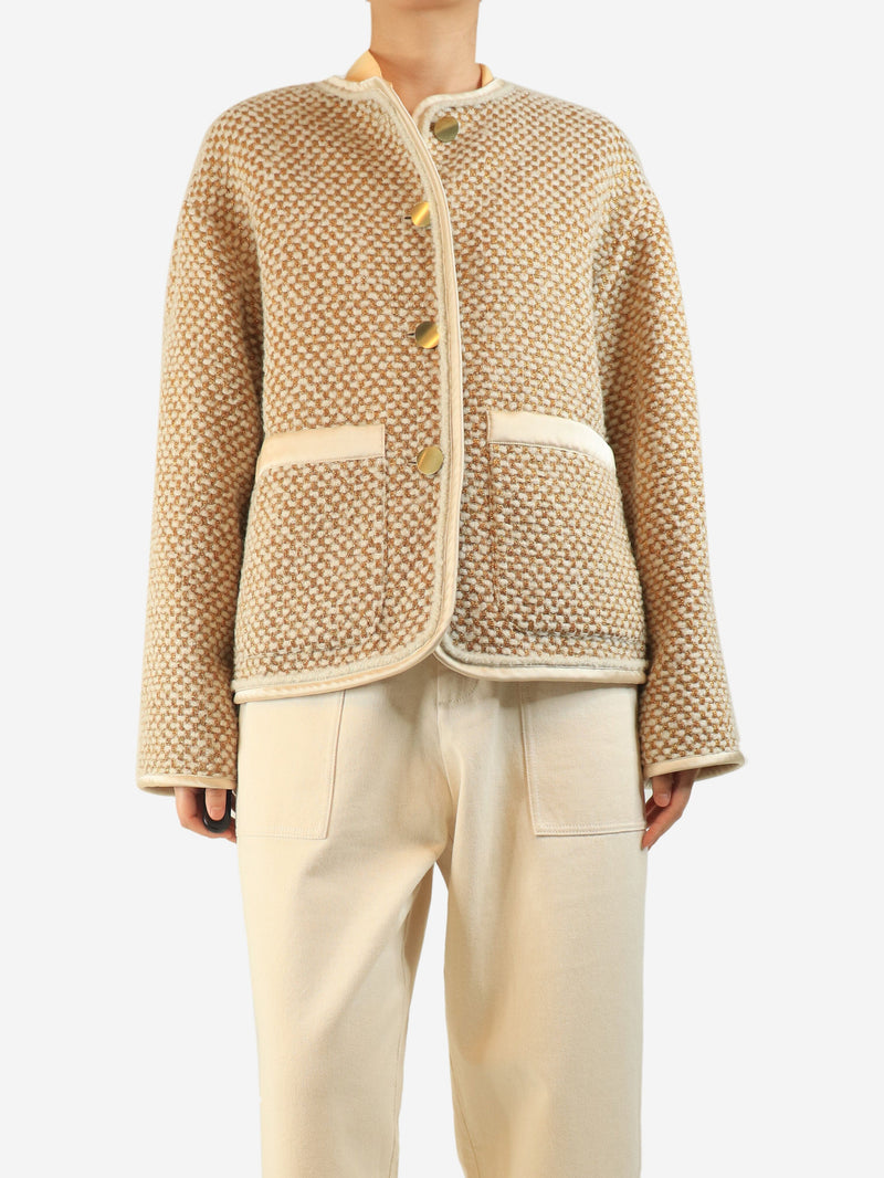 Gold tweed lurex jacket - size UK 10 Coats & Jackets Forte Forte 