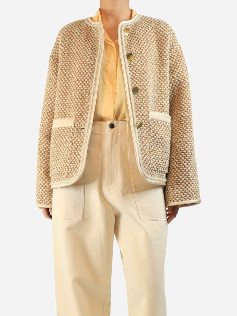 Gold tweed lurex jacket - size UK 10 Coats & Jackets Forte Forte 