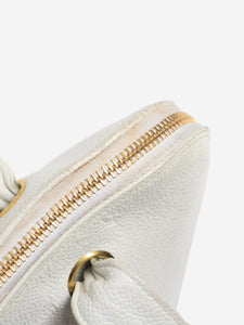 Chanel White enlarged logo shoulder bag