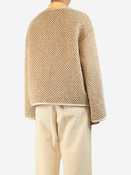Gold tweed lurex jacket - size UK 10 alternate image