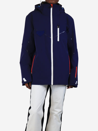 Blue hooded ski jacket - size UK 12 Coats & Jackets Sportalm 