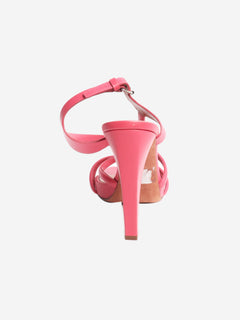 Pink leather strappy sandals - size EU 38.5 Heels Philosophy 