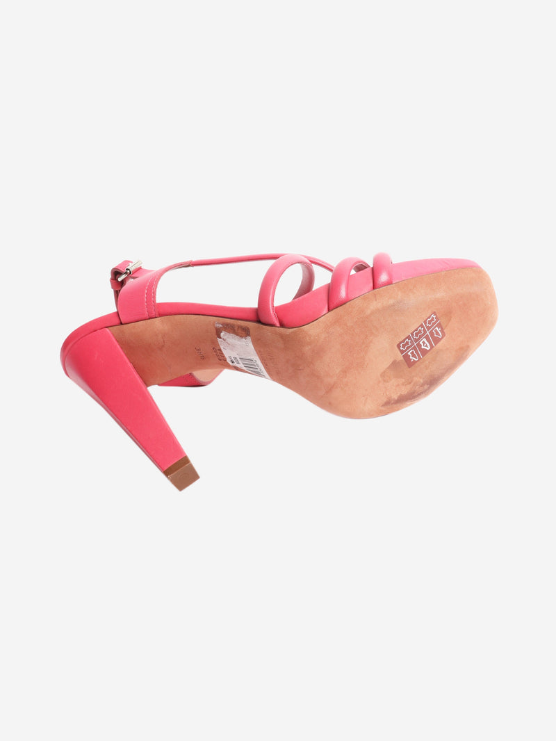 Pink leather strappy sandals - size EU 38.5 Heels Philosophy 