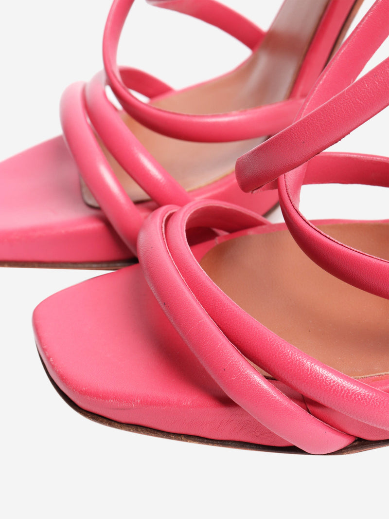Pink leather strappy sandals - size EU 38.5 Heels Philosophy 