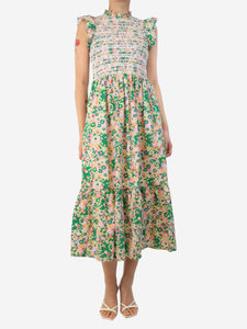 By Iris Green Freda floral maxi dress - size S