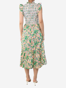 By Iris Green Freda floral maxi dress - size S