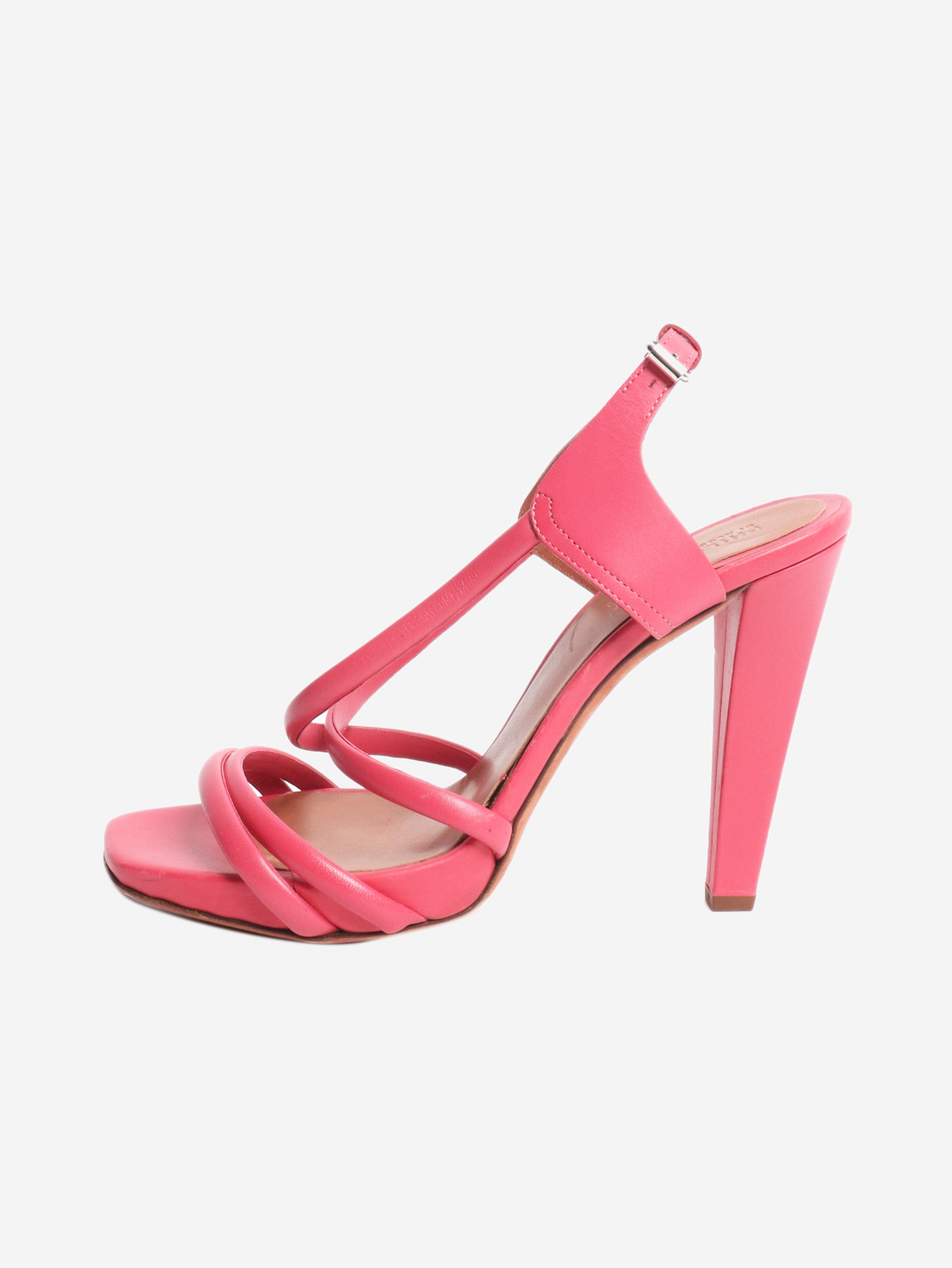 Pink leather strappy sandals - size EU 38.5 Heels Philosophy 