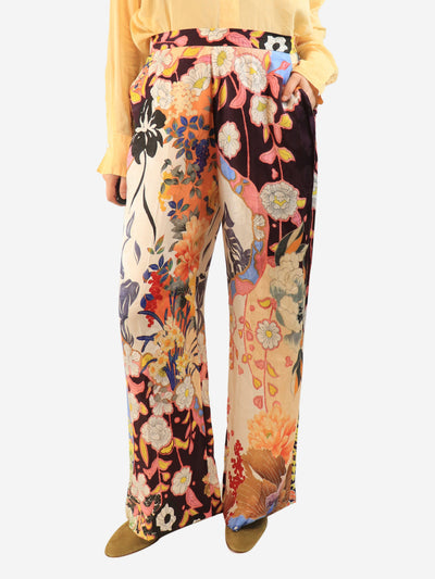 Floral silk trousers - UK 14 Trousers Etro 