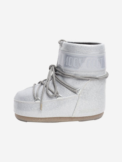 Moon Boot Silver Icon low glitter boots - size EU 36/38 Boots Moon Boot 