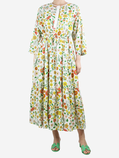 Multi floral-printed midi dress - size S Dresses Wiggy Kit 