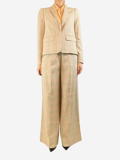 Beige houndstooth blazer and trousers set - size UK 10 Sets ME+EM 