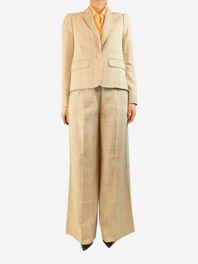 Beige houndstooth blazer and trousers set - size UK 10 Sets ME+EM 