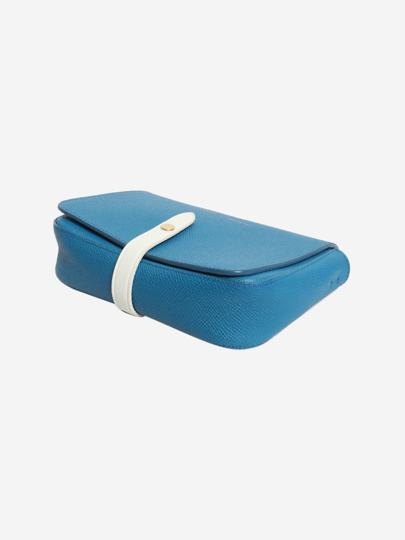 Blue leather strap clutch bag Cross-body Bags Celine 