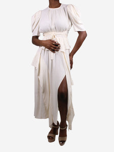 Ulla Johnson Cream short-sleeved dress - size US 8