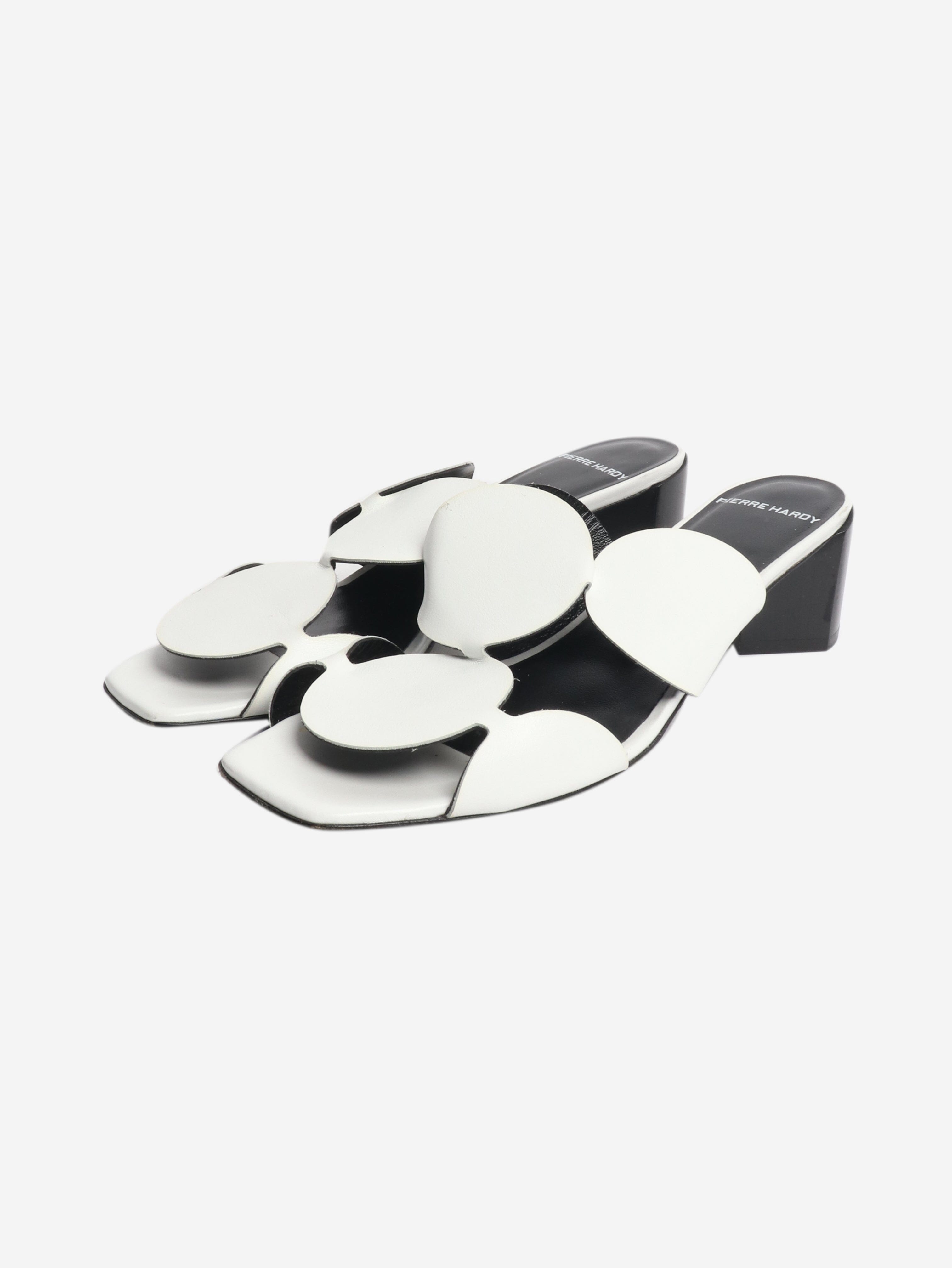 White leather cutout mules - size EU 38.5 Heels Pierre Hardy 