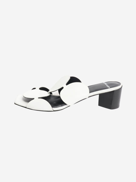 White leather cutout mules - size EU 38.5 product image