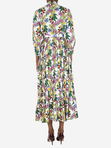 Borgo De Nor Multi floral-printed midi shirt dress - size UK 6