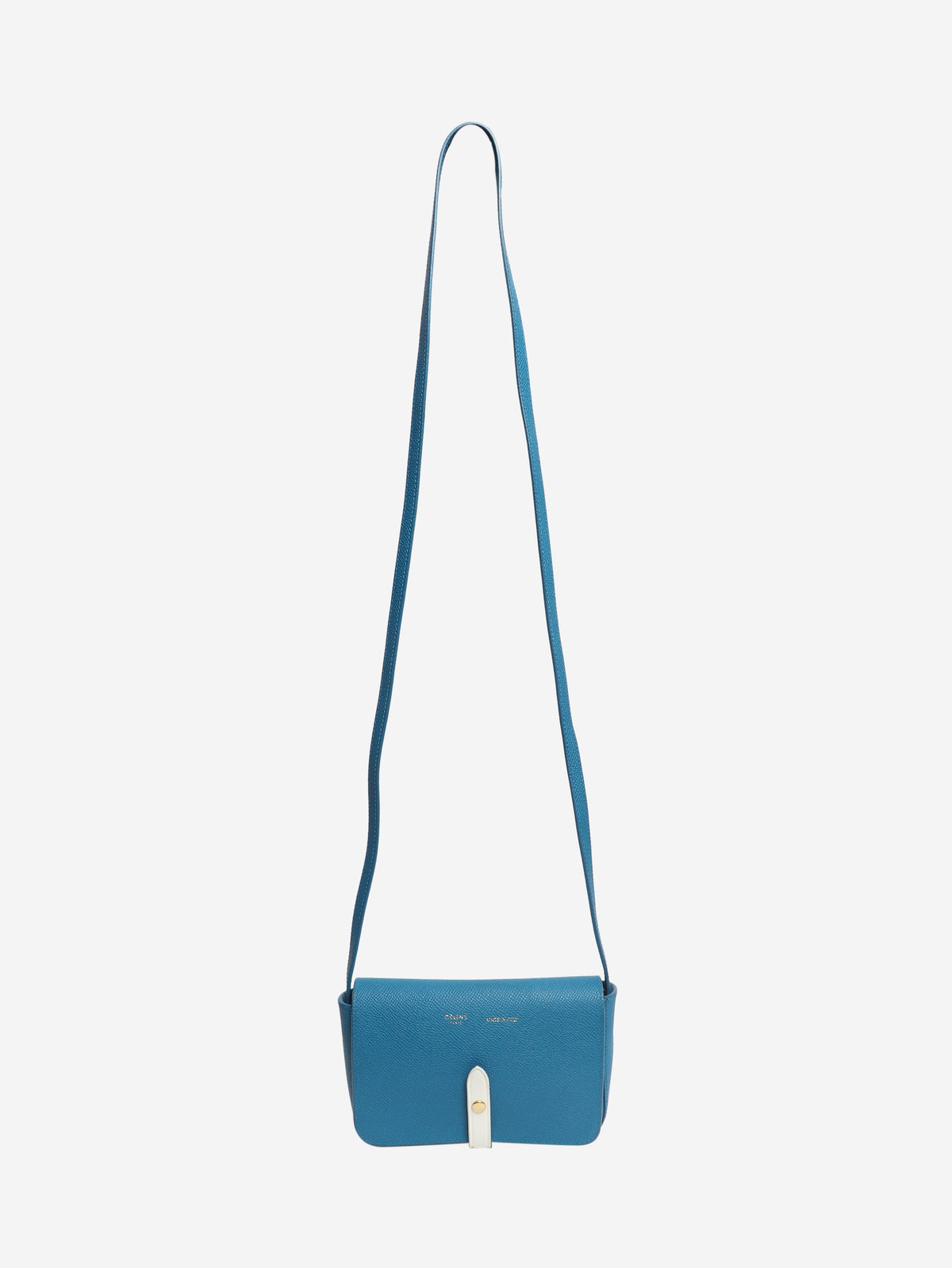 Blue leather strap clutch bag Cross-body Bags Celine 