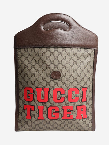Brown Tiger Web Stripe tote bag product image