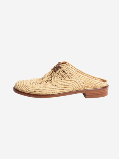 Neutral raffia woven mules - size EU 39 Flat Shoes Clergerie 