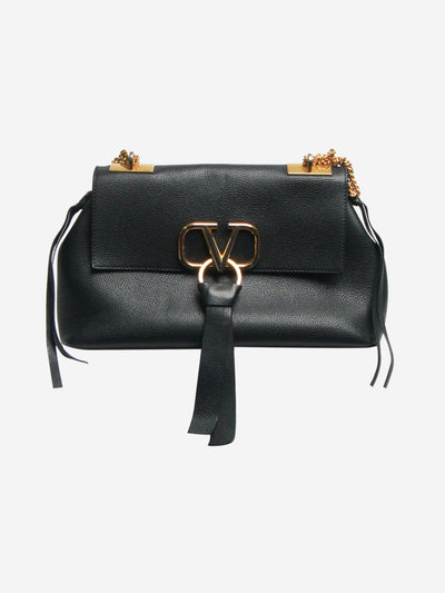 Black V-Ring leather shoulder bag Shoulder bags Valentino 