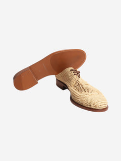 Neutral raffia woven mules - size EU 39 Flat Shoes Clergerie 