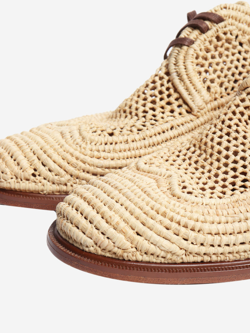Neutral raffia woven mules - size EU 39 Flat Shoes Clergerie 