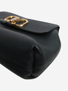 Valentino Black V-Ring leather shoulder bag