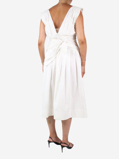 White sleeveless lace-trimmed dress - size UK 14 Dresses Philosophy 