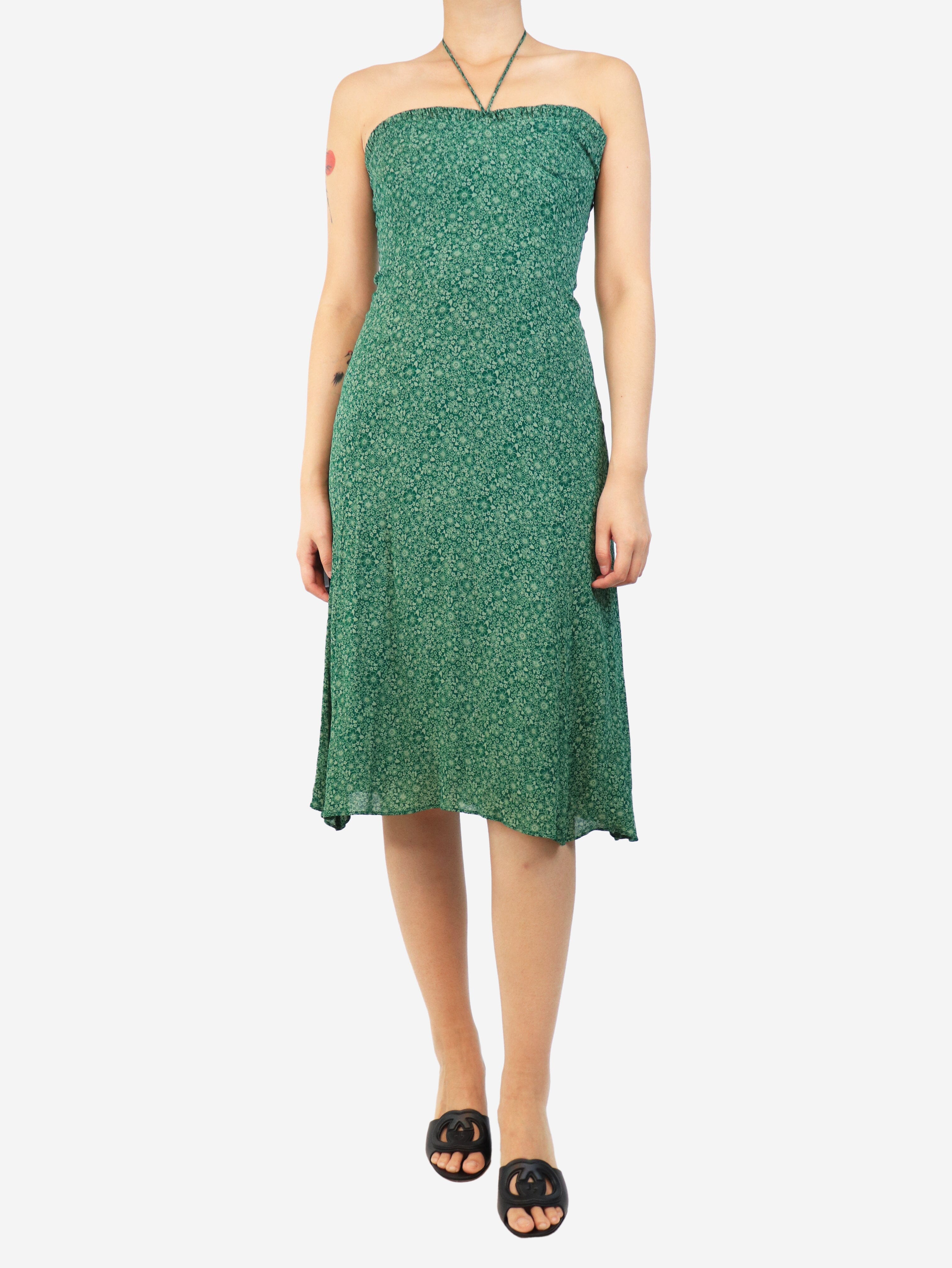 Green halterneck dress - size UK 14 Dresses Reformation 