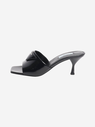 Black leather kitten heels mules - size EU 37.5 (UK 4.5) Heels Prada 