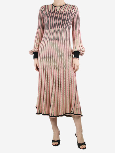 Pink and beige knit midi dress - size UK 10 Dresses Zimmermann 