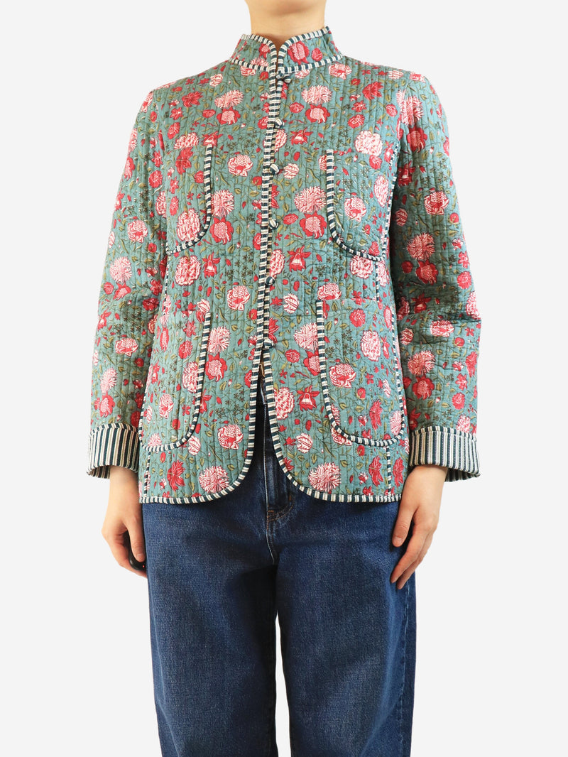 Teal Matilda quilted floral jacket - size M Coats & Jackets Maria De La Orden 