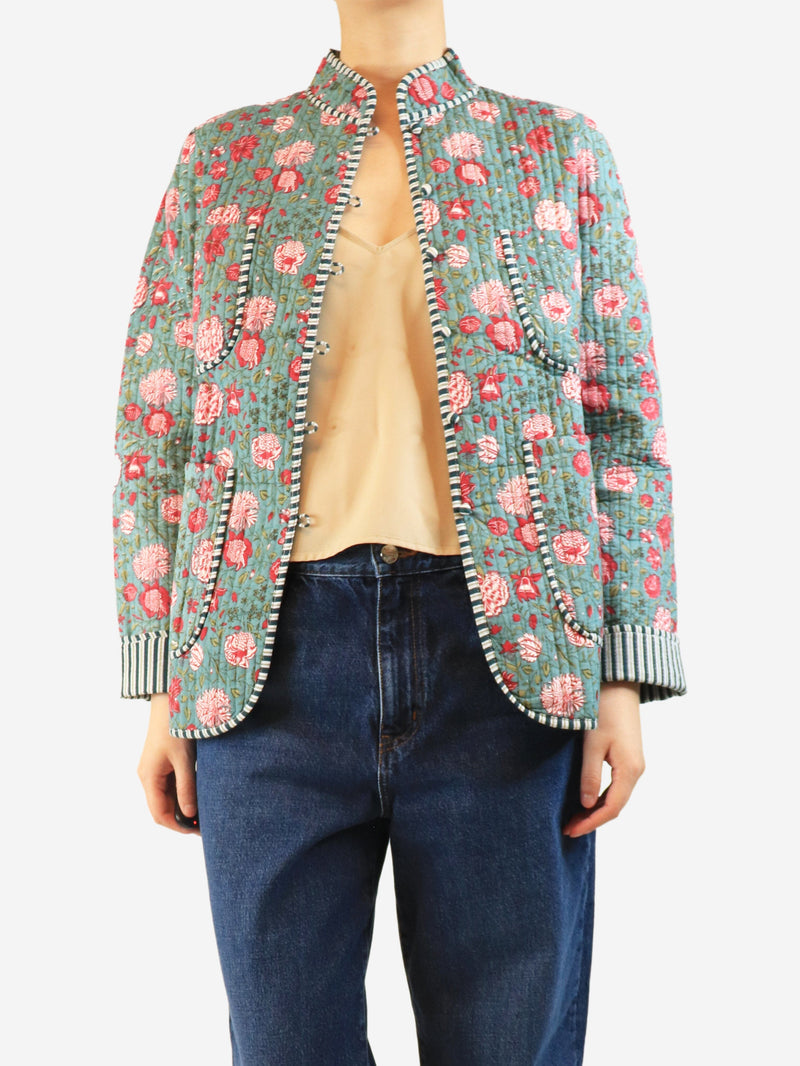 Teal Matilda quilted floral jacket - size M Coats & Jackets Maria De La Orden 