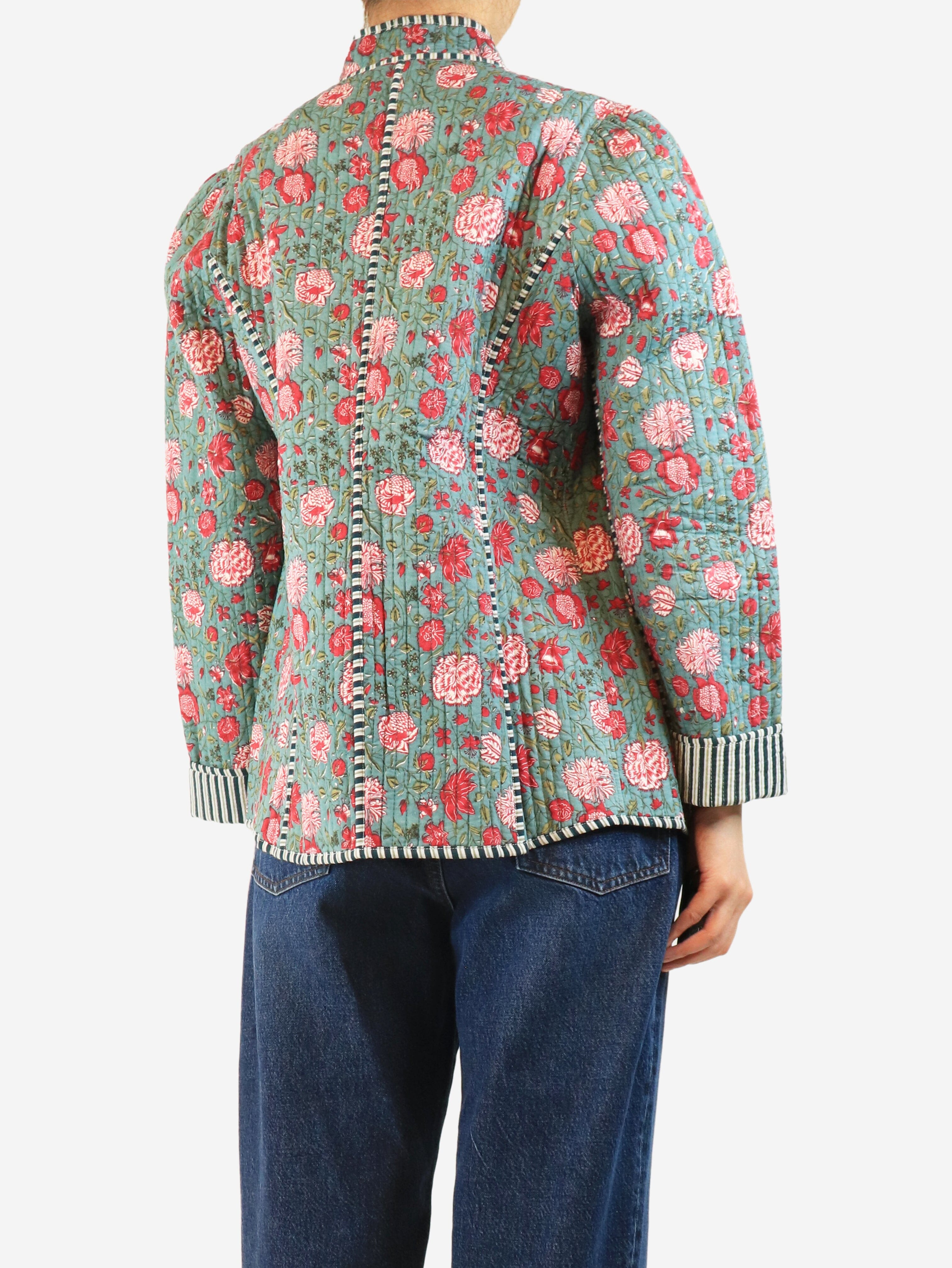 Teal Matilda quilted floral jacket - size M Coats & Jackets Maria De La Orden 