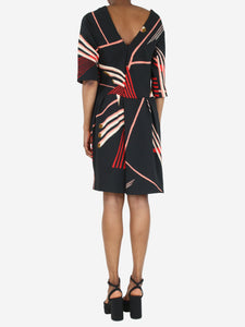 Marni Multi printed open-back midi dress - size UK 6