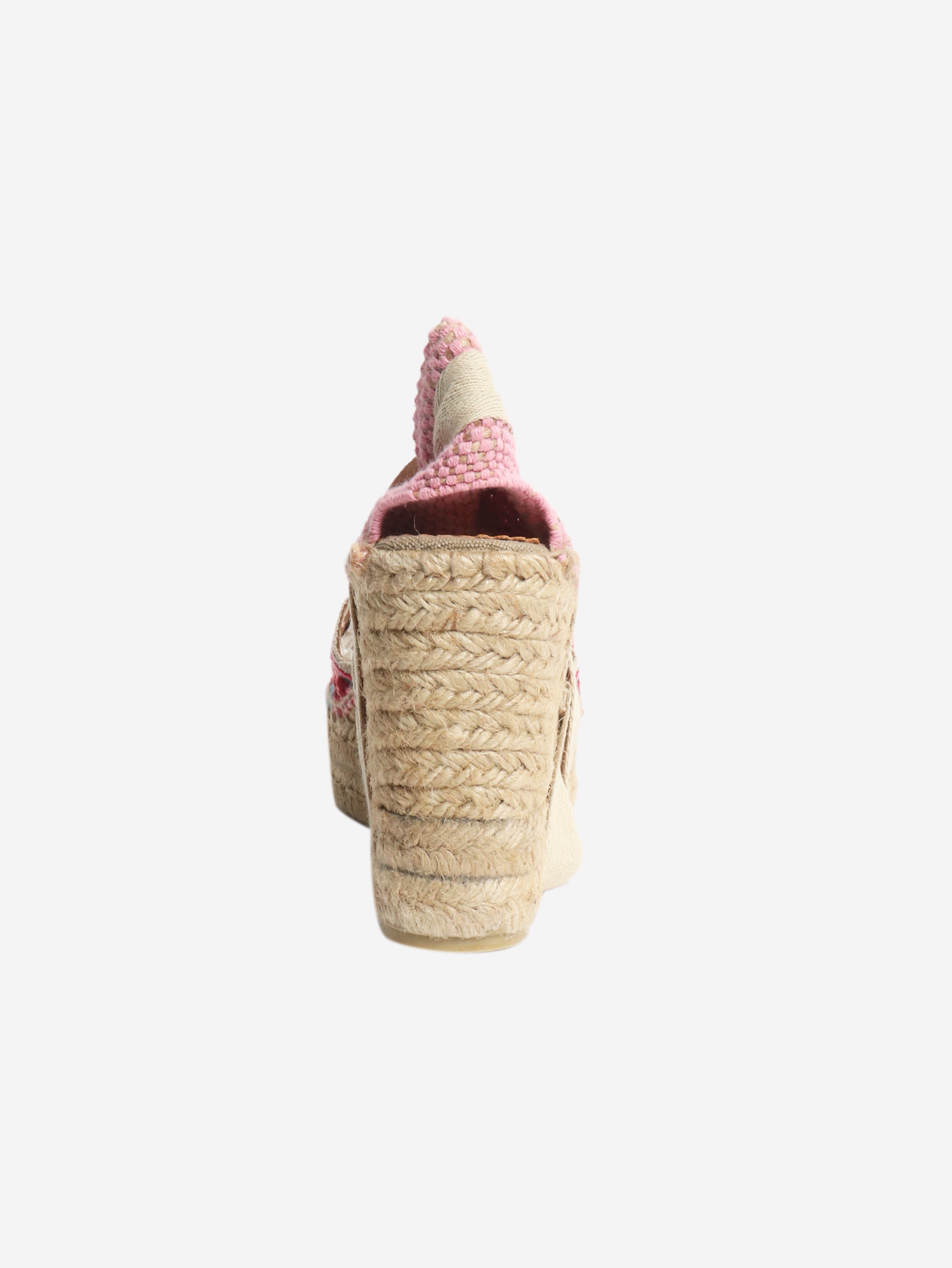 Pink espadrille wedge heels - size EU 39 (UK 6) Heels Penelope Chilvers 