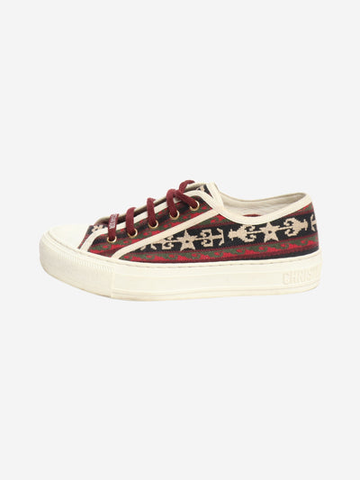 Red bohemiam embroidered trainers - size EU 37 (UK 4) Trainers Dior 