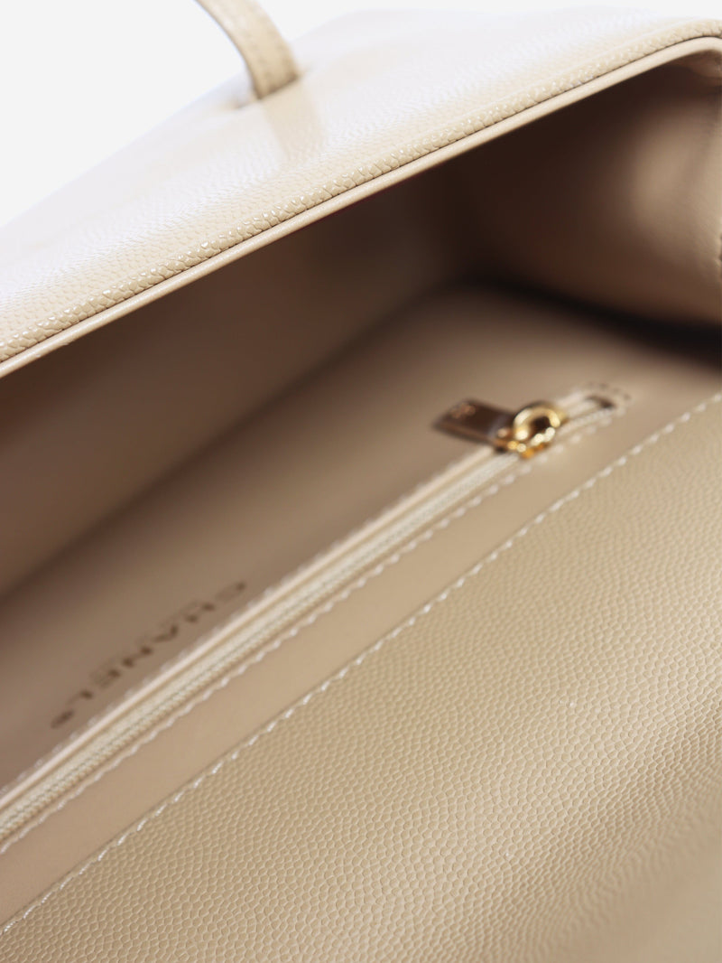 Beige 2026 Preppy Coco Flap bag