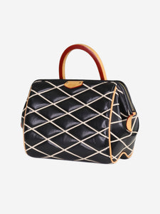Louis Vuitton Black Doc Malletage leather top handle bag